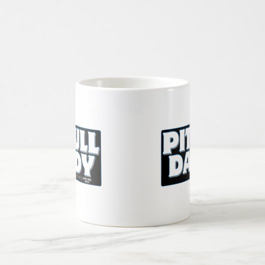 PITBULL VATI Schwarz-Hintergrund Kaffeetasse (Mittel)