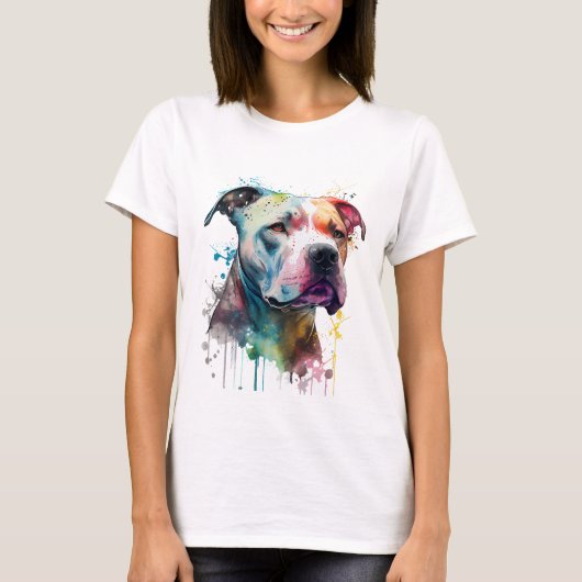 Pitbull vibrante: un toque de vida T-Shirt (Vorderseite)
