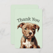 Pitbull Vielen Dank Ihre Karte individuell anpassb (Vorne/Hinten)