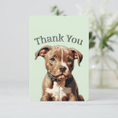 Pitbull Vielen Dank Ihre Karte individuell anpassb (Stehend Vorderseite)