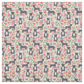 Pitbull Vintage Blütencreme Stoff (Muster)