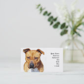 Pitbull Visitenkarten Visitenkarte (Stehend Vorderseite)