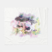 Pitbull Wasser-Farbe Fleecedecke (Vorderseite (Horizontal))