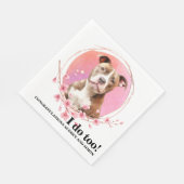 Pitbull Wedding Napkins mit Foto von Hunden Serviette (Ecke)