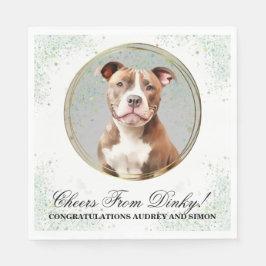 Pitbull Wedding Napkins mit Foto von Hunden Serviette