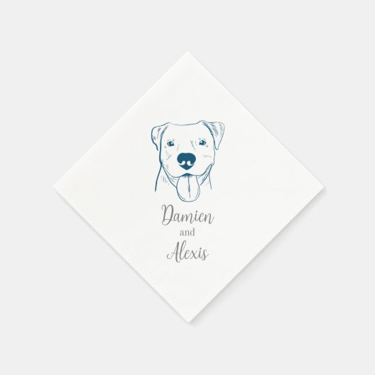 Pitbull Wedding Napkins Serviette (Ecke)