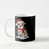 Pitbull Weihnachtsbaum Niedliche Weihnachtsmannmüt Kaffeetasse (Links)