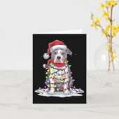 Pitbull Weihnachtsbaum Weihnachtsmannmütze Lights  Karte (Gelbe Blume)