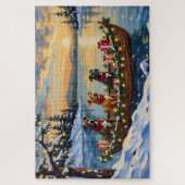 Pitbull-Weihnachtsboot-Feiertag Puzzle (Vertikal)