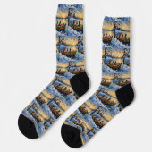 Pitbull-Weihnachtsboot-Feiertag Socken (Linkes Detail)