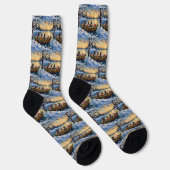 Pitbull-Weihnachtsboot-Feiertag Socken (Rechts)