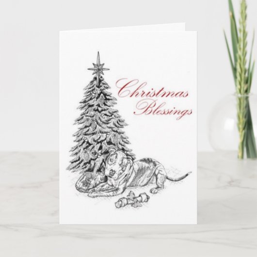 Pitbull-Weihnachtskarte Feiertagskarte (Vorderseite)