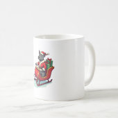 Pitbull Weihnachtsmann Fahrt Kaffeetasse (VorderseiteRechts)