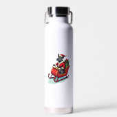 Pitbull Weihnachtsmann Fahrt Trinkflasche (Vorne)