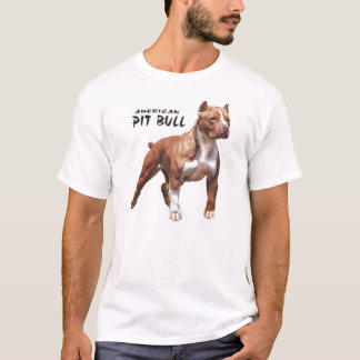 pitbull Weiß-T-Shirt T-Shirt