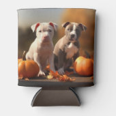 Pitbull Welpe Herbst Delight Pumpkin Dosenkühler (Vorderseite)