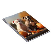 Pitbull Welpe Herbst Delight Pumpkin Notizblock (Rechte Seite)