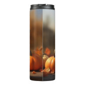 Pitbull Welpe Herbst Delight Pumpkin Thermosbecher (Rückseite)