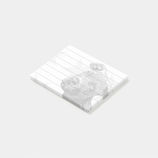 Pitbull Welpe Post-Itanmerkungen Post-it Klebezettel (angewinkelt)