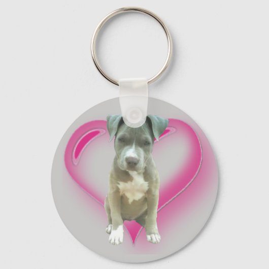 Pitbull Welpe Schlüsselanhänger (Vorderseite)