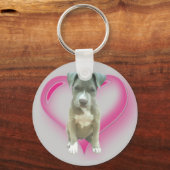 Pitbull Welpe Schlüsselanhänger (Vorderseite)