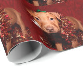 Pitbull Welpe Weihnachten Geschenkpapier (Rolleneckpunkt)
