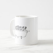 Pitbull Welpen in der Wanne - Illustration Kaffeetasse (Vorderseite Links)