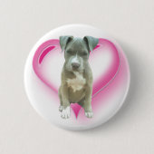 Pitbull Welpenknopf Button (Vorderseite)