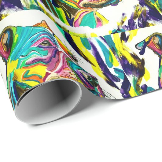 Pitbull Wrapping Paper Geschenkpapier (Rolleneckpunkt)