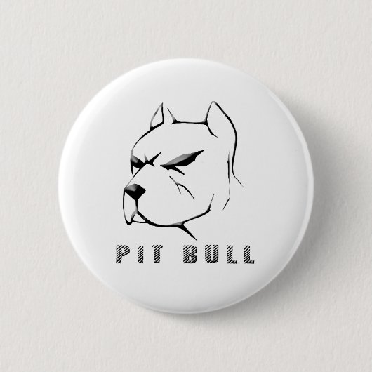 Pitbull zeichnen button (Vorderseite)