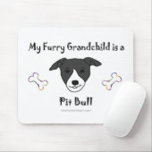 PitBullBLackWhite Mousepad (Mit Mouse)