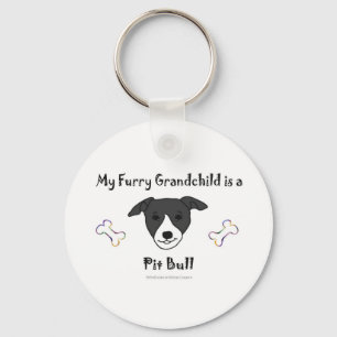 PitBullBLackWhite Schlüsselanhänger