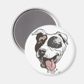 Pitbulle Design von Mudge Studios Magnet (Vorderseite/Rückseite)