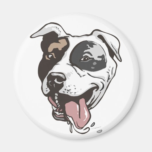 Pitbulle Design von Mudge Studios Magnet (Vorne)