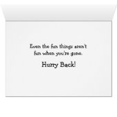 Pitbulle mit Skateboard Eile Back Card (Innenansicht Horizontal (Unten))