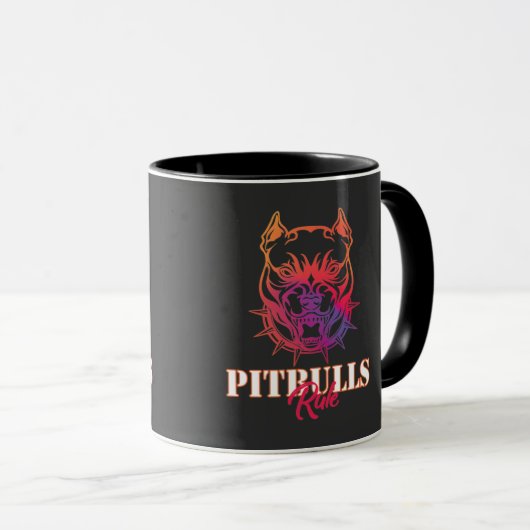 Pitbulle-Regel Tasse (VorderseiteRechts)
