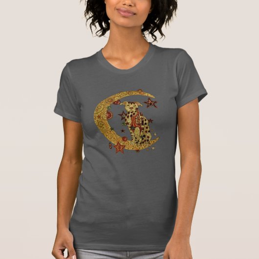 Pitbulle und Mond T-Shirt (Vorderseite)
