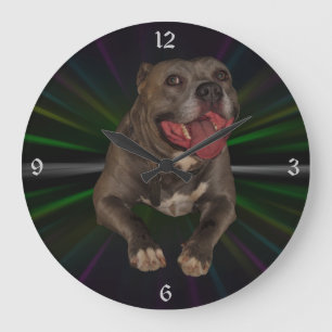 Pitbulle Wall Clock Große Wanduhr