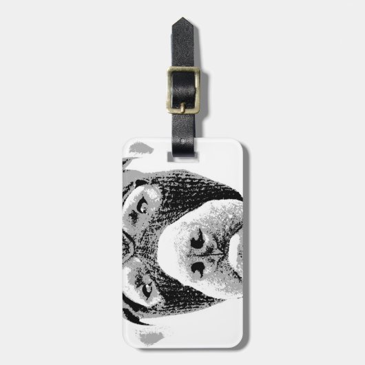 PITBULLEN STEHLEN IHR HERZ GEPÄCKANHÄNGER (Vorderseite vertikal)