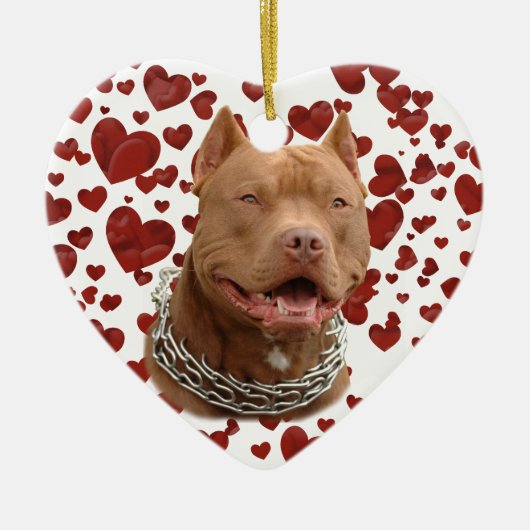 Pitbulling Keramik Ornament (Vorne)