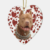 Pitbulling Keramik Ornament (Links)