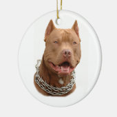 Pitbulling Keramikornament (Links)