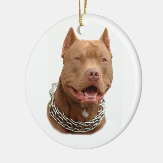 Pitbulling Keramikornament (Links)
