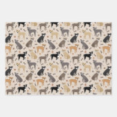 Pitbullöcher und Knochen-Papierblätter Geschenkpapier Set (Vorderseite)