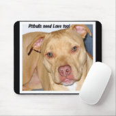 Pitbulls Bedarfs-Liebe auch mousepad (Mit Mouse)