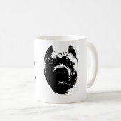 Pitbulls bw kaffeetasse (VorderseiteRechts)