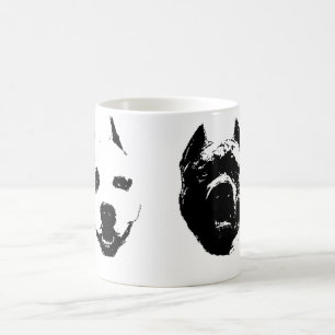 Pitbulls bw kaffeetasse