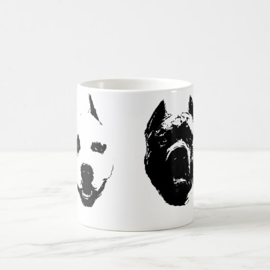 Pitbulls bw kaffeetasse (Mittel)