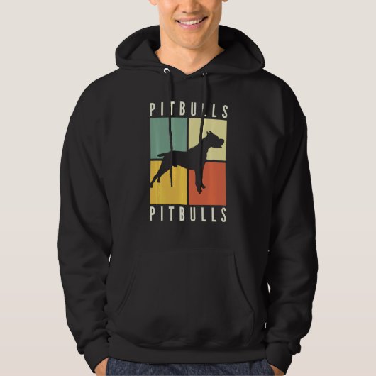 Pitbulls Dog Design Hoodie (Vorderseite)