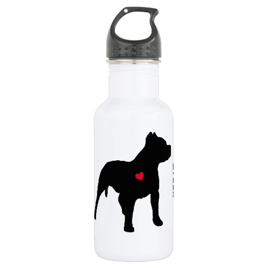 Pitbulls Regel! Anderer Hundegeifer! Edelstahlflasche (Vorderseite)